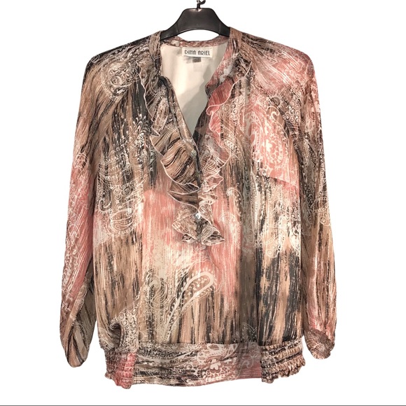 Beautiful Dina Ariel Pink Ruffle Top 😍 - Picture 12 of 12